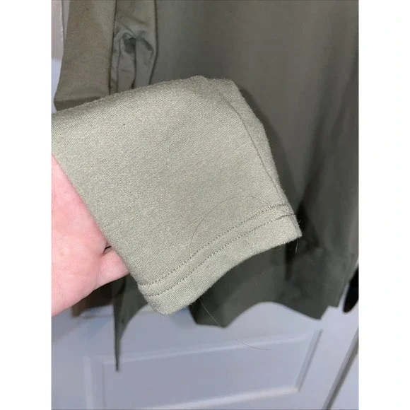 Nature Student Cozy Core Oversized Sweatshirt Pale Olive Green Medium High Neck - Picture 3 of 7